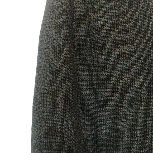 1960s vintage fur collar green tweed suit size medium large - Picture 8 of 9